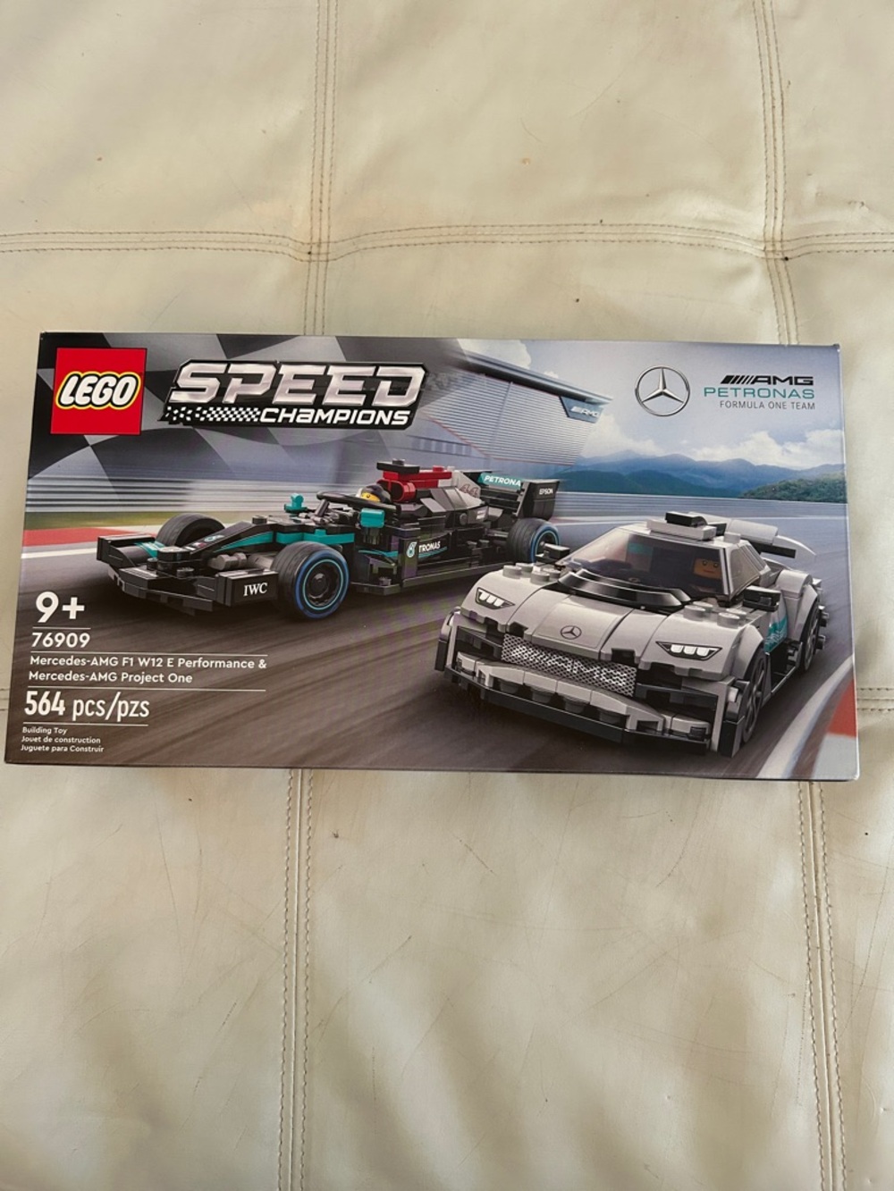 Lego 76909 Speed Champions Mercedes-AMG Race Car Set - Black, Teal & Gray
